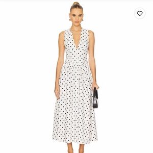 WeWoreWhat Black and White Polka Dot Maxi Dress